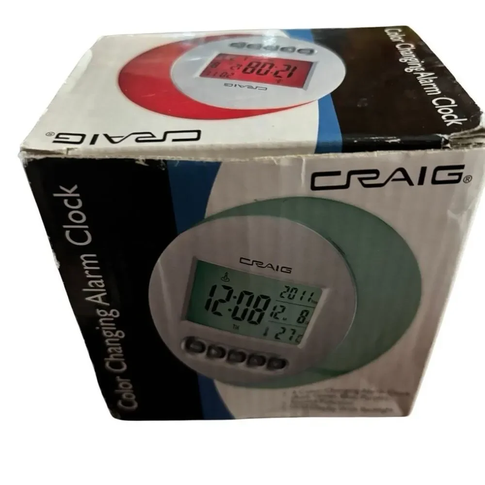 Craig Color Changing Alarm Clock *New*